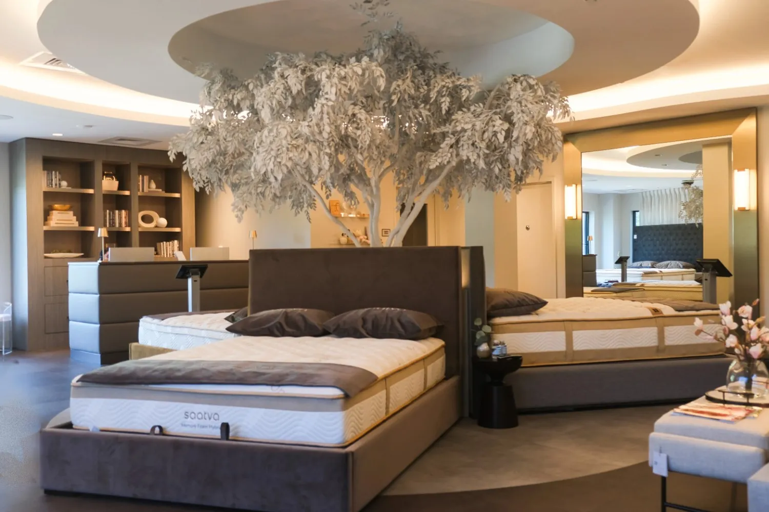 Calm bedroom featuring a Zenhaven® Latex Mattress designed to create an inviting environment for nighttime rest